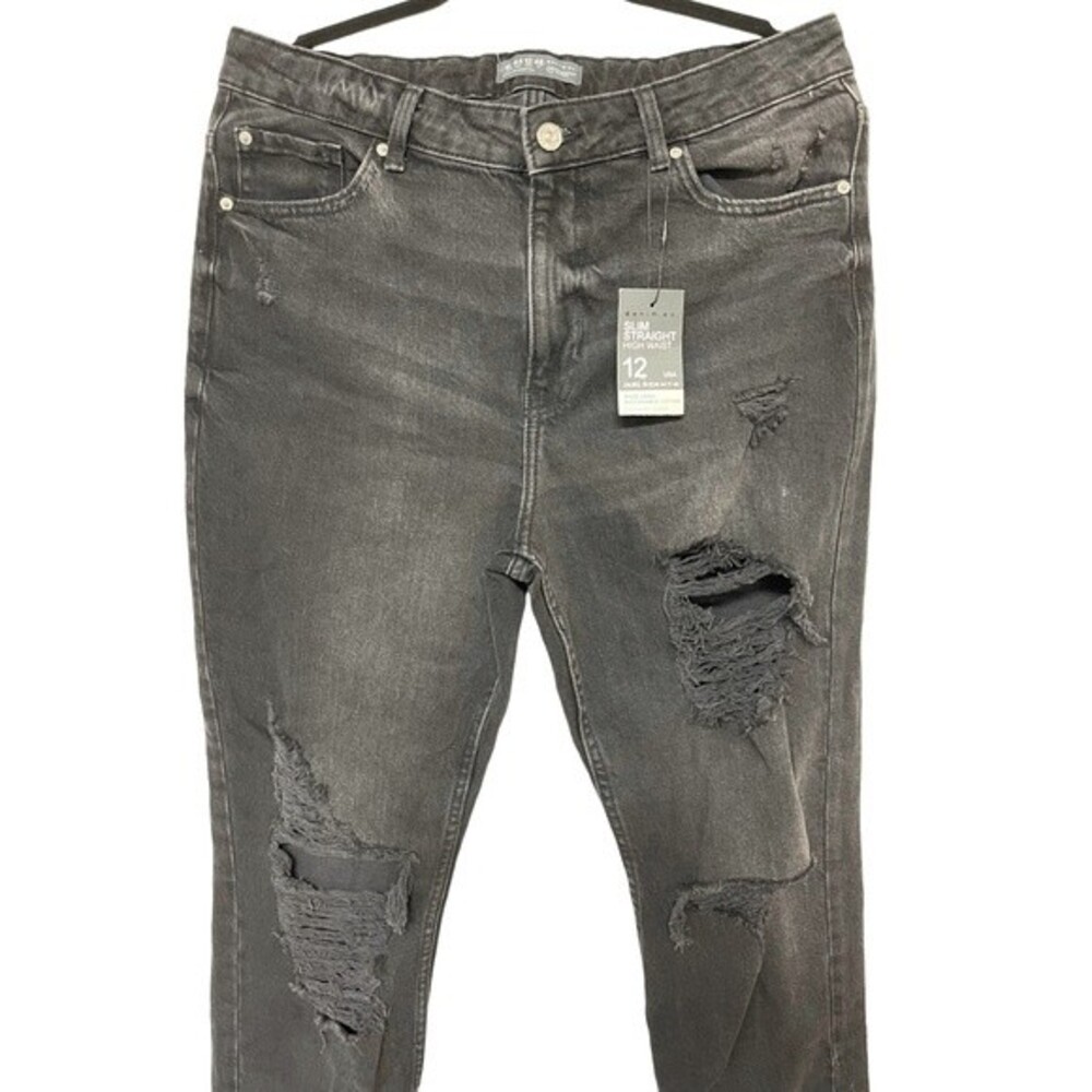 Denim & Co. Slim Straight High Waist Jeans - Picture 3 of 8